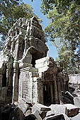 Ta Prohm temple - towers of the eastern courtyard of the third enclosure 